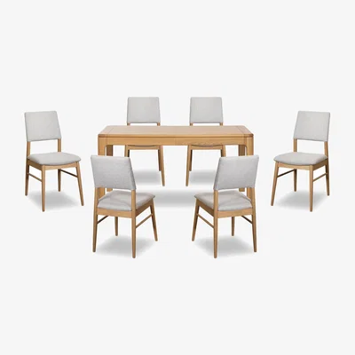 Furniture Village G Plan - Maddison Extending Dining Table with 6 Open Back Chairs