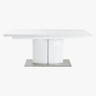 Furniture Village Grande White High Gloss Extending Dining Table - White - By Furniture Village