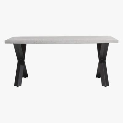 Furniture Village Boston Crossed Leg Concrete Top Dining Table - 250-cm - Grey - By Furniture Village