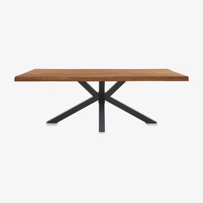 Furniture Village Bodahl - Njord Raw Edge Dining Table with Metal Star Base - 240-cm - Oiled