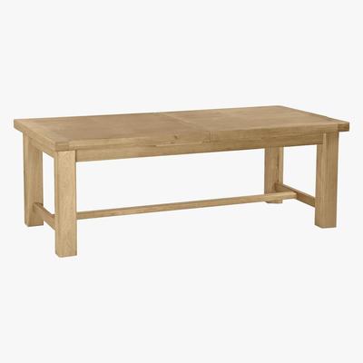 Furniture Village Keating Four Leg Large Extending Dining Table - Brown - By Furniture Village