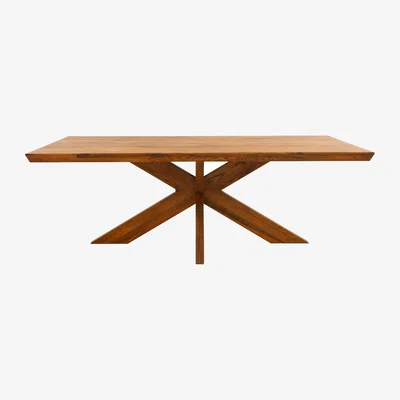 Furniture Village Bodahl - Loki Swiss Edge Dining Table With Wooden Star Base - 260-cm - Old Bassano