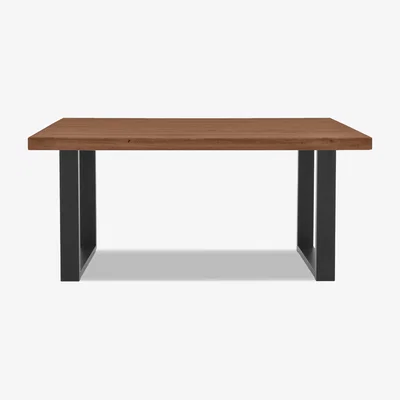 Furniture Village Bodahl - Compact Terra Straight Edge Dining Table with U-Shaped Legs - 140-cm - Old Bassano