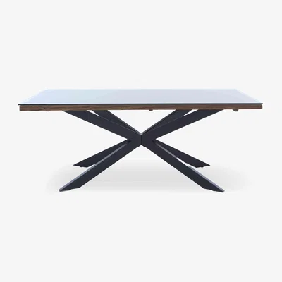 Furniture Village Kiara Small Rectangular Dining Table with Black Legs