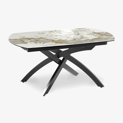 Furniture Village Rafa Swivel Extending Dining Table - 160-cm