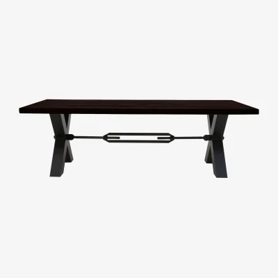 Furniture Village Bodahl - Terra Straight Edge Dining Table with Tension Bolt X-Leg - 300-cm