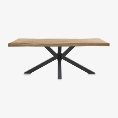Furniture Village Bodahl - Njord Raw Edge Compact Dining Table with Metal Star Base - 180-cm