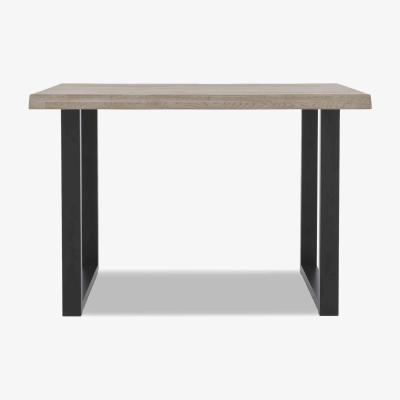 Furniture Village Bodahl - Compact Terra Raw Edge Bar Table with U-Shaped Legs - 140-cm - Vintage Grey