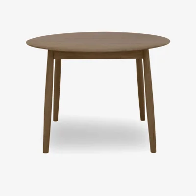 Furniture Village Stockholm Round Extending Dining Table - Dark Oak