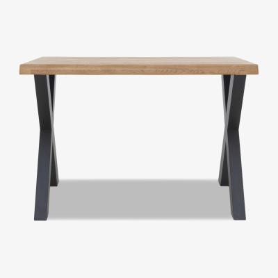 Furniture Village Bodahl - Compact Terra Raw Edge Bar Table with X-Shaped Legs - 160-cm - Oiled