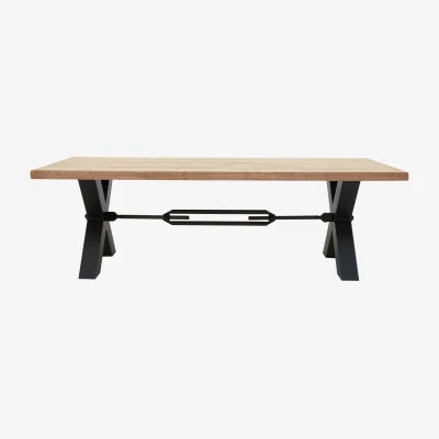Furniture Village Bodahl - Terra Straight Edge Dining Table with Tension Bolt X-Leg - 220-cm