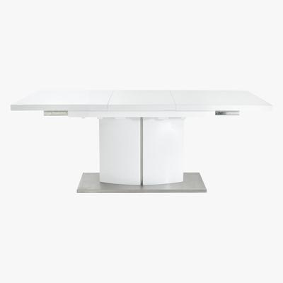 Furniture Village Grande Small White High Gloss Extending Table - White - By Furniture Village