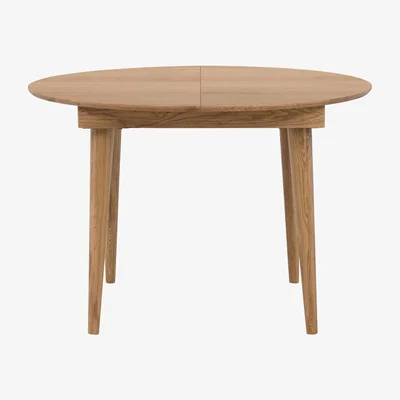 Furniture123 Round Extendable Oak Dining Table - Seats 4 - Marny