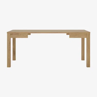 Furniture123 Oak Extendable Wood Dining Table- 4 to 8 seater