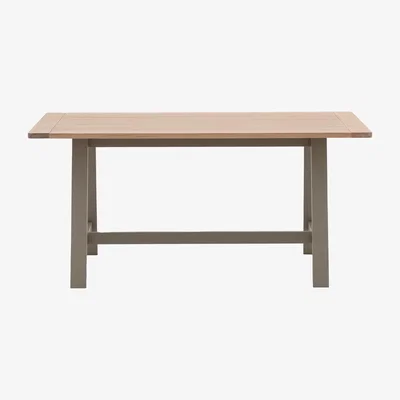 Furniture123 Eton Trestle Rectangle Farmhouse Dining Table Sage Green - Caspian House