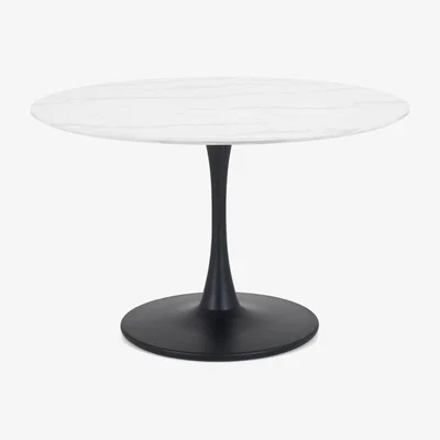 Furniture123 Round Marble Dining Table - Seats 4 - Julian Bowen