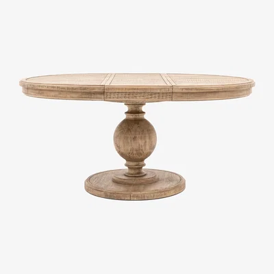 Furniture123 Round to Oval Extendable Pedestal Dining Table - Vancouver