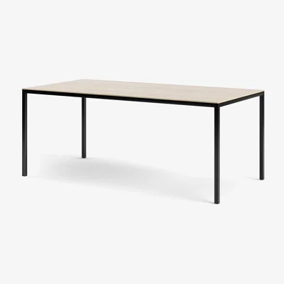 Furniture123 Family Dining Table - Black and Oak Effect