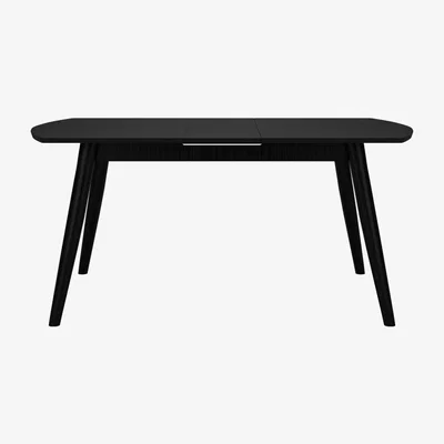 Furniture123 Black Wooden Extendable Dining Table - Seats 6 - Olsen