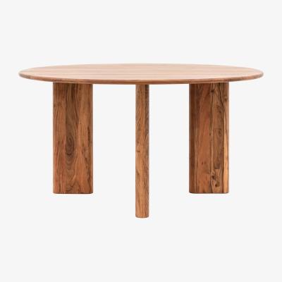 Furniture123 Round Wooden Dining Table with 3 legs seats 4 - Borden