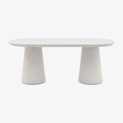 Furniture123 Stone Effect Oval Dining Table - Seats 6 - Pedra - Caspian House