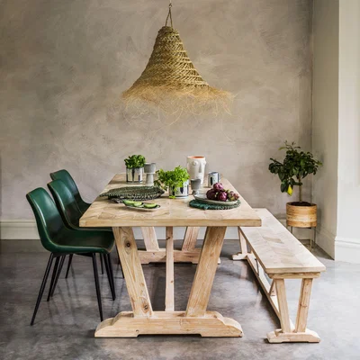 Graham & Green Thomas Whitewashed Dining Table