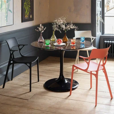 Graham & Green Round Marble Effect Table