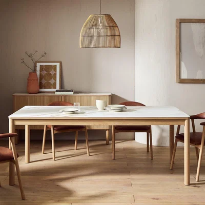 Habitat Habitat Lex Ceramic 10 Seater Dining Table - Oak