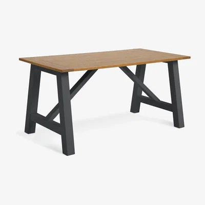 Habitat Habitat Burford Solid Wood 4 Seater Dining Table - Grey