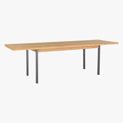 Habitat Feliz 10 Seater Solid Oak Dining Table With Metal Legs, Oak