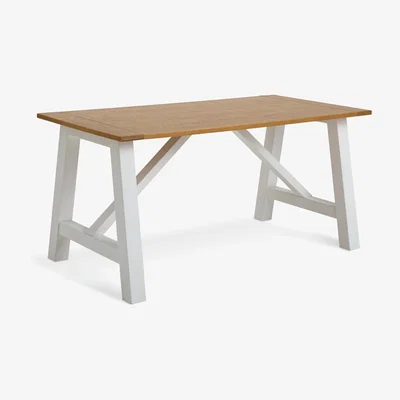 Habitat Habitat Burford Solid Wood 4 Seater Dining Table - White