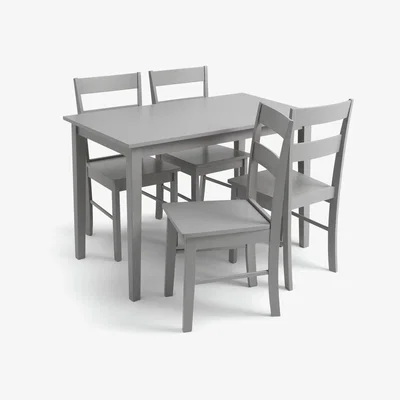 Habitat Habitat Chicago Table & 4 Chairs - Grey