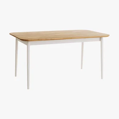 Habitat Talia 6 Seat Oak Dining Table With White Legs, Oak