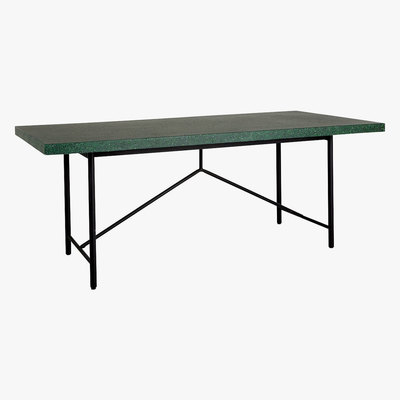 Habitat Arianne 8 Seater Green Terazzo Dining Table, Green Terrazzo