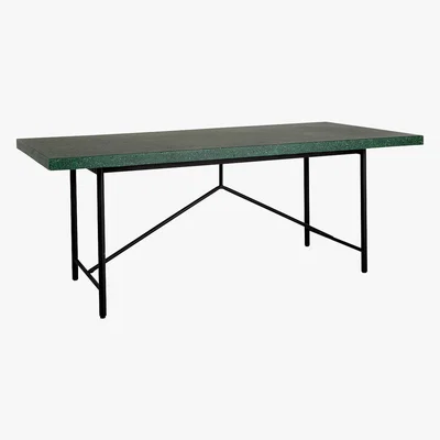 Habitat Arianne 8 Seater Green Terazzo Dining Table, Green Terrazzo