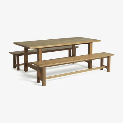 Habitat Habitat Denver Solid Wood Dining Table & Bench Set - Pine