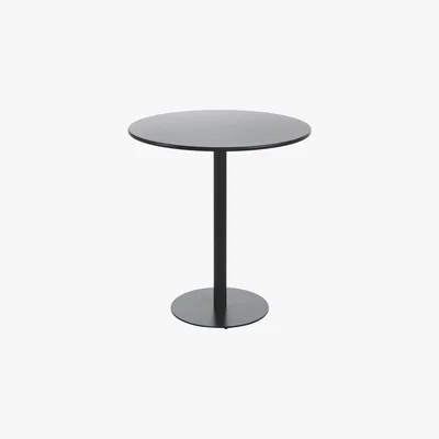 Habitat KELBY Black bistro table with metal pedestal base