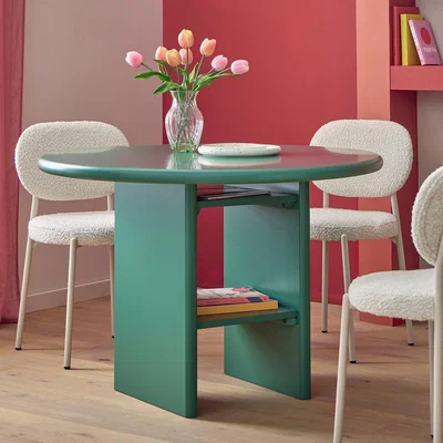 Habitat Habitat Geller Solid Wood 4 Seater Dining Table - Green