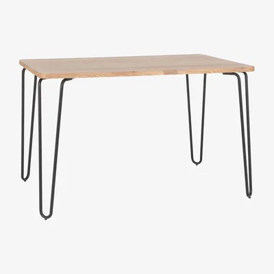 Habitat Habitat Tyler Ash and Black Metal 4-6 Seat Dining Table