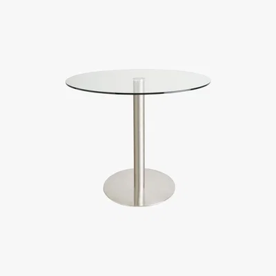 Habitat UMI 4 seat metal and glass round dining table