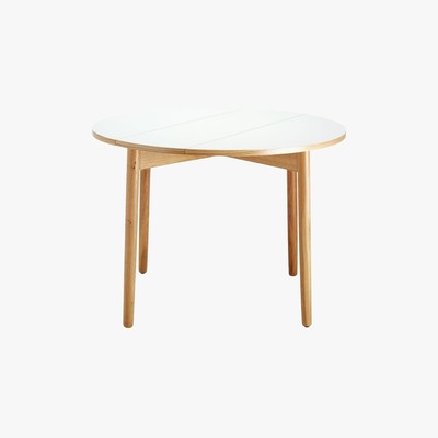 Habitat SUKI 2-4 seat white folding round dining table