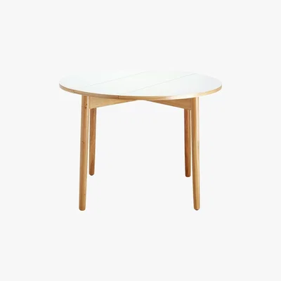 Habitat SUKI 2-4 seat white folding round dining table