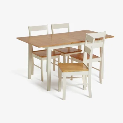 Habitat Habitat Chicago Solid Wood Extending Table & 4 Chairs