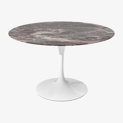 Heal's Knoll Saarinen Dining Table with White Base in Rosso Rubino 120cm