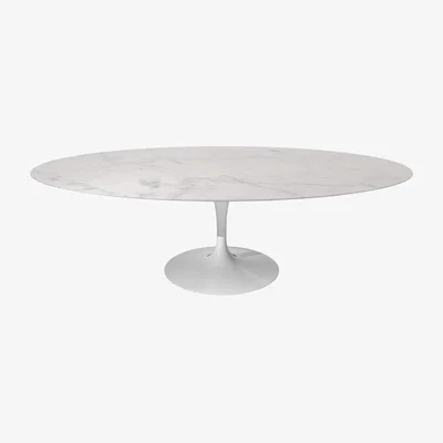 Heal's Knoll Saarinen Dining Table with White Base in Statuarietto 244cm