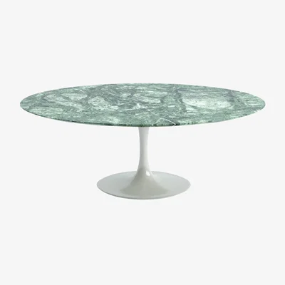 Heal's Knoll Saarinen Large Oval Dining Table Verdi Alpi Coated Marble - Heal's UK Furniture