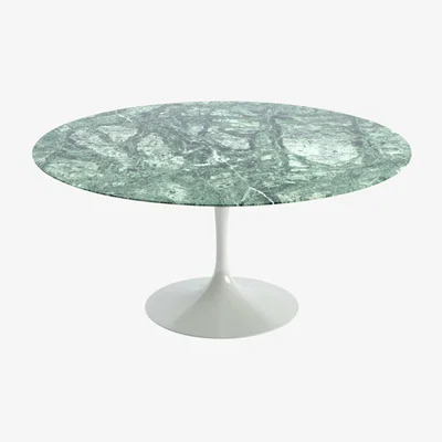 Heal's Knoll Saarinen Tulip Round Dining Table Verdi Alpi Marble Large - Heal's UK Furniture
