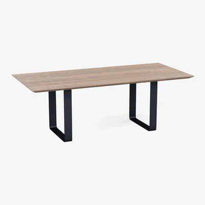 Heal's Heal's Prague Table 180x100cm Smoked Oak Natural Edge Filled - Heal's UK Furniture