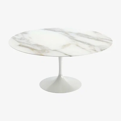 Heal's Knoll Saarinen Large Round Dining Table Calacatta Marble - Heal's UK Furniture