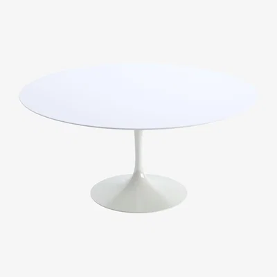 Heal's Knoll Saarinen Dining Table with White Base in White Laminate 152cm